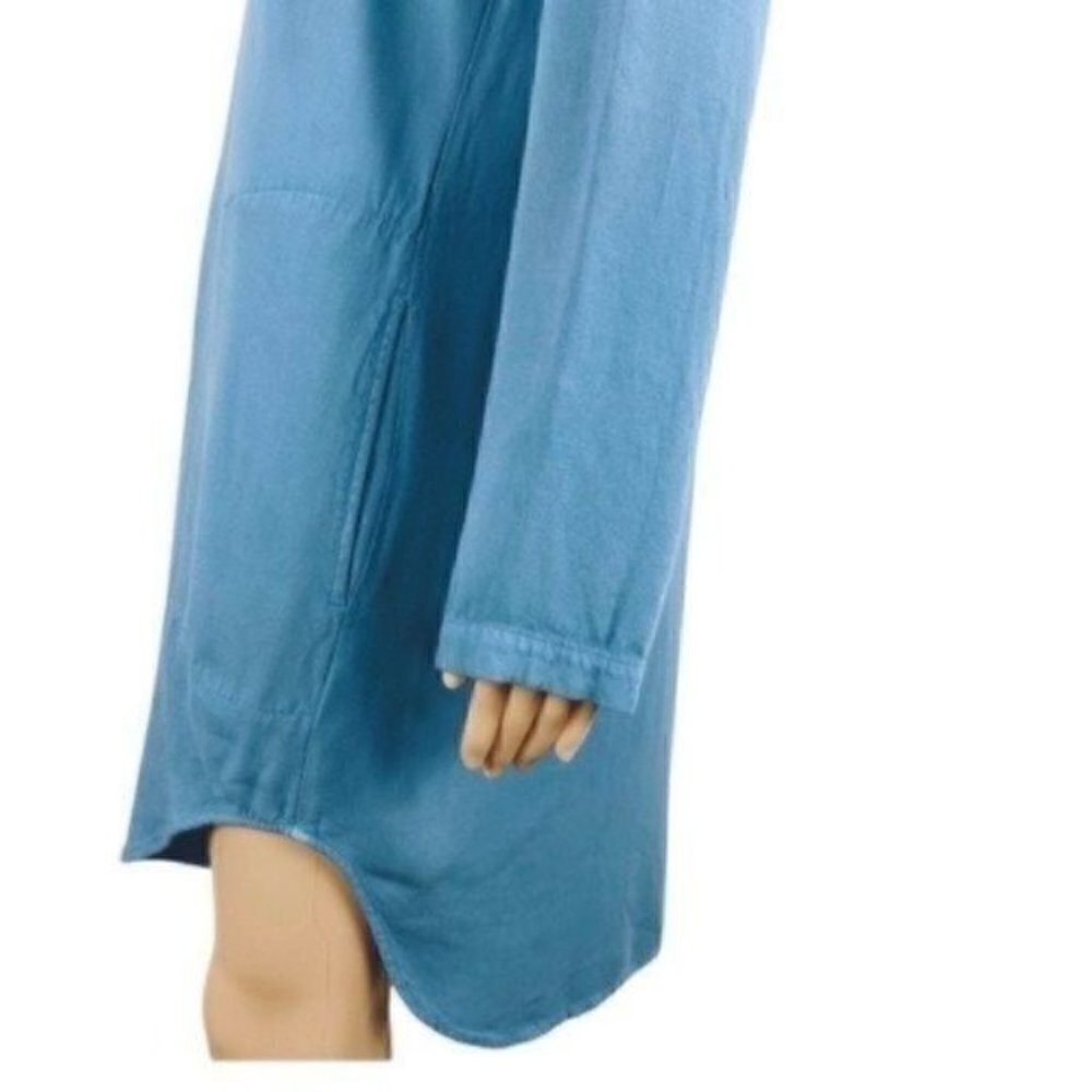Anthropologie Cloth & Stone Rayon dress size small Blue Style #c1462-533-302 - Picture 5 of 10